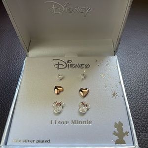 Minnie Mouse Silver Plated Earrings